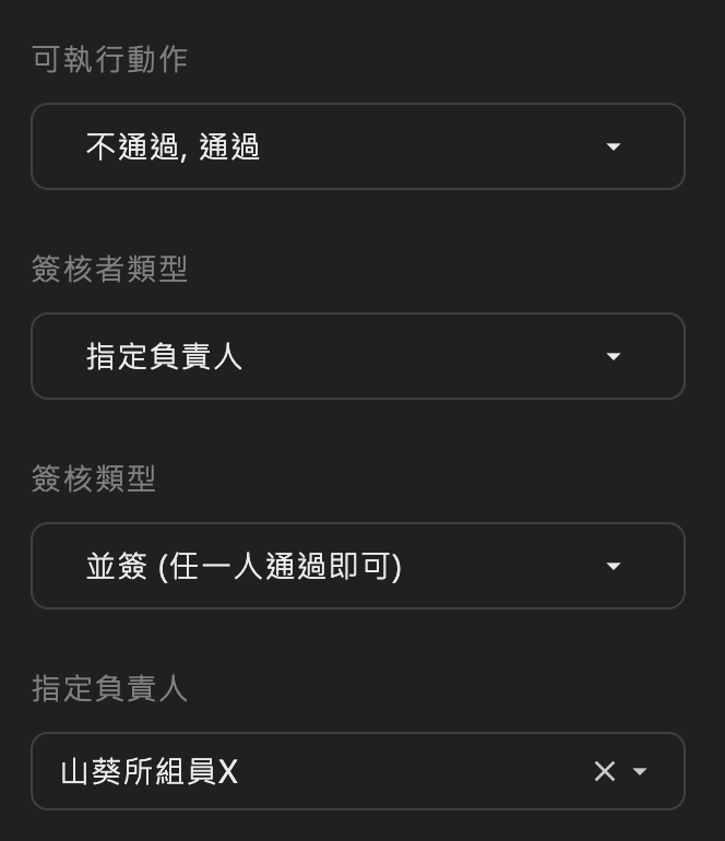 客製化簽核流程